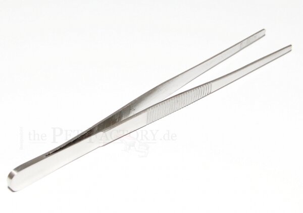 Futterpinzette Edelstahl 14cm, gerade