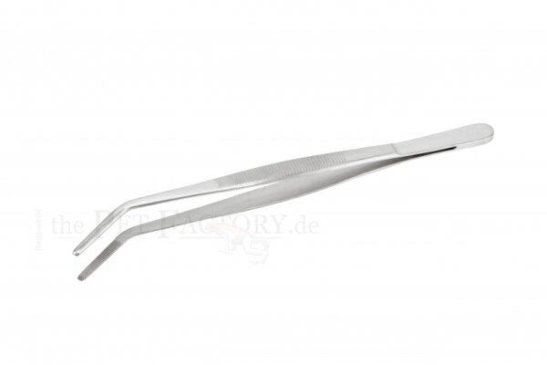 Futterpinzette Edelstahl 20cm, gewinkelt