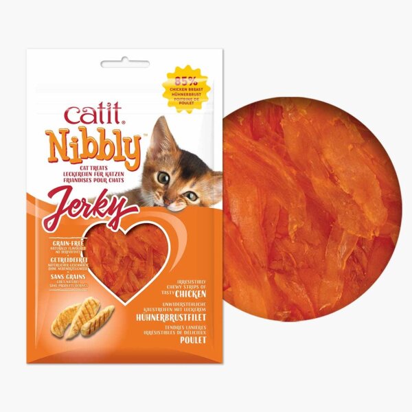 Catit Nibbly Jerky, Jerky Hühnerfleisch 30g