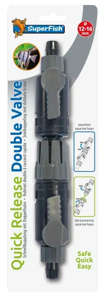 Superfish Schnelltrennkupplung Doppelhahn 12/16mm