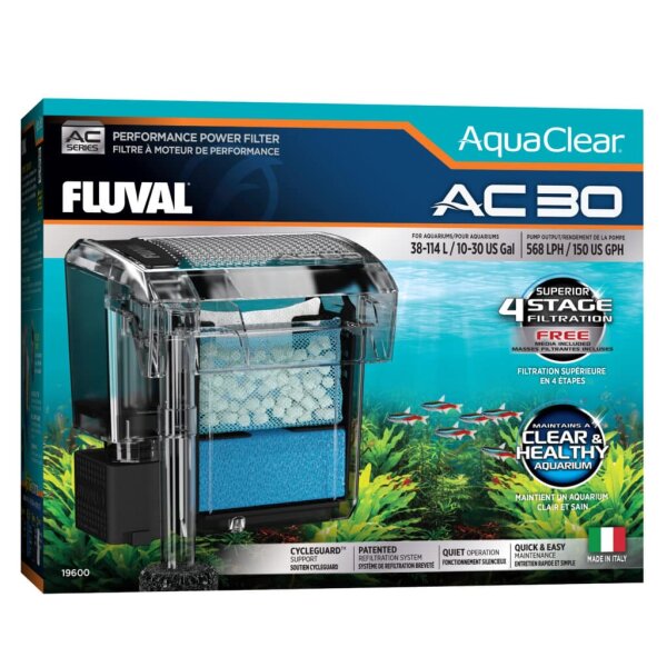 Fluval AC30 Power Filter, für Aquarium 38-114L (568 L/h)