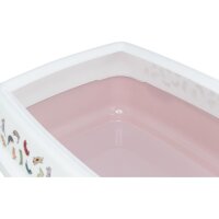 Trixie Katzentoilette Delio, mit Rand, bedruckt, 38 x 20 x 50cm, flieder/weiß