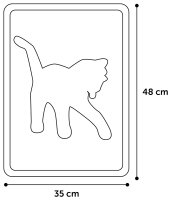 Vorleger für Katzentoiletten Rosie Fuchsie 35 x 48cm