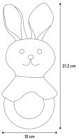 Spielzeug Welpe Rabbo Kaninchen mit Ring weiß 10 x 6,5 x21,2cm