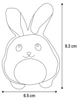 Spielzeug Welpe Rabbo Kaninchen mit Ring weiß 10 x 6,5 x21,2cm, diverse Farben
