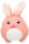 Spielzeug Welpe Rabbo Kaninchen mit Ring weiß 10 x 6,5 x21,2cm, diverse Farben