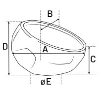 Futter- und Trinknapf Unic rund dunkelblau 17 x 15 x 9cm, 550ml