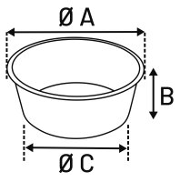 Futter- und Trinknapf Meerschweinchen Tabi hellblau, 12,5 x 3,5cm, 200ml