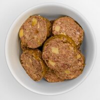 Rindswurst mit Kartoffel, Apfel, Hüttenkäse 800g