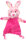 ROZA Kaninchen rosa 19 x 7 x 26cm
