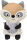 KOPPO Waschbär beige 18 x 11 x 21,5cm
