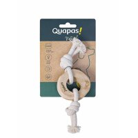 Quapas Dog Toy Coffeewood Knotted Ring S