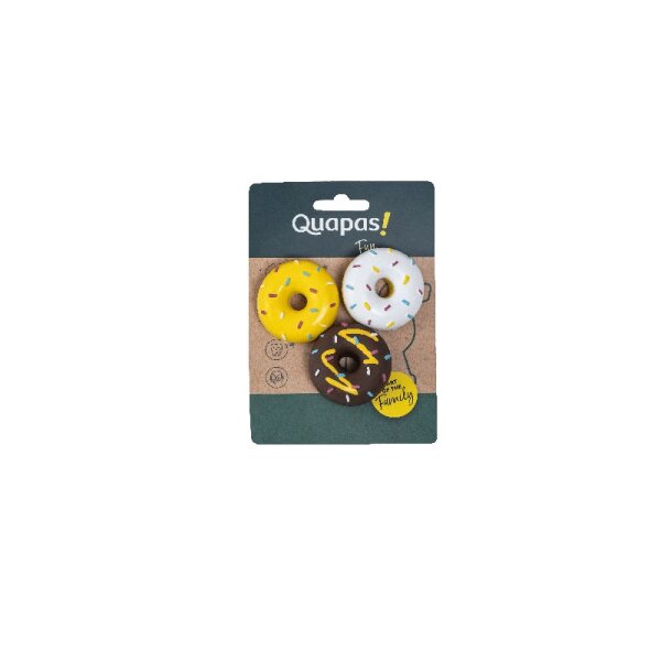 Quapas Dog Toy Fun Latex Donut Set 3 Stk.