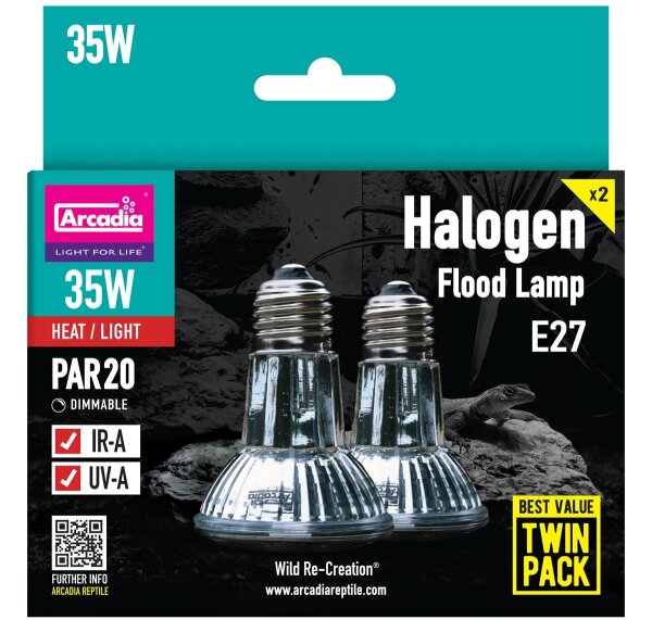 Arcadia Halogen Basking Spot 35 Watt Twin Pack (2 Stück)