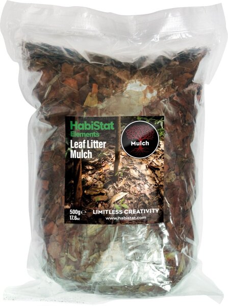 HabiStat Leaf Litter Mulch, Laubstreu Mulch 500g