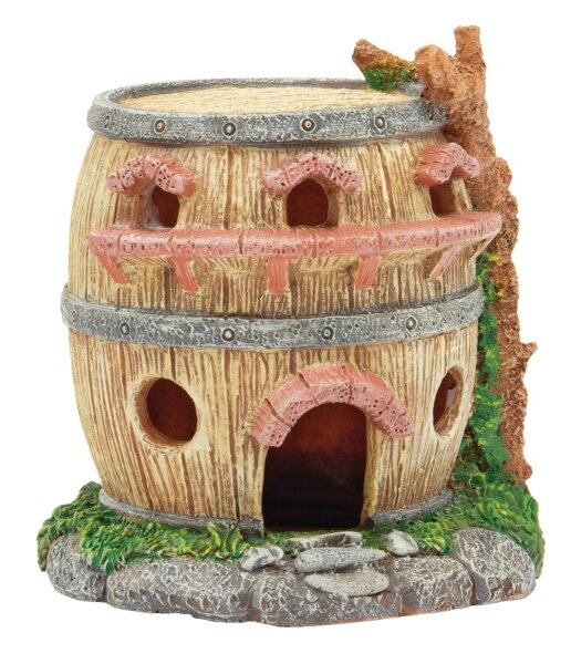 Superfish Deko Fass Haus (9,3x9,2x9,7cm)