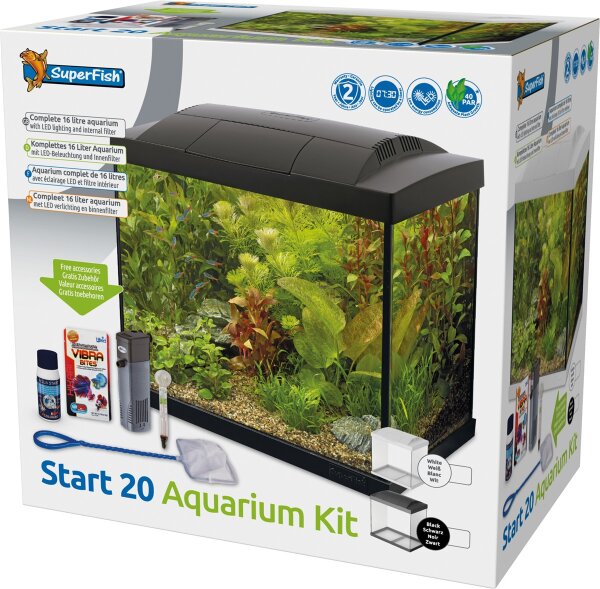 Superfish Start 20 (32x19x26cm) Aquarium Kit, weiss