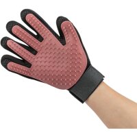 Fellpflege-Handschuh, Mesh-Material/TPR, 16 x 24cm, pink/schwarz