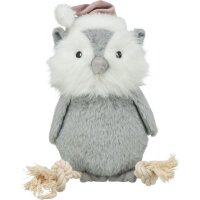 X mas Eule mit Tau, Plüsch/Tau, 31cm