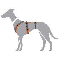 Hunter Geschirr Sicherheit Maldon 60-91/M-L Mesh orange/grau