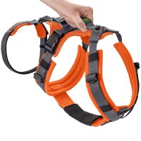 Hunter Geschirr Sicherheit Maldon 60-91/M-L Mesh orange/grau
