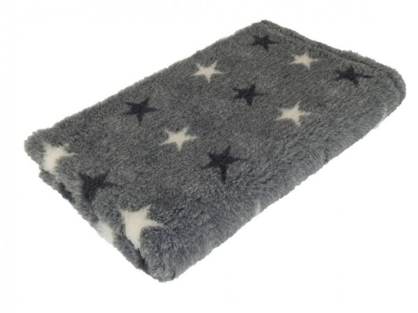 Original Englische Vet Bedding Premium 100x160cm Motiv:Sterne - Farbe: hellgrau mit hellen und dunklen Sternchen