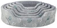 Trixie Bett Jimmy Soft, Softplüsch, oval, 45 x 35cm, hellgrau