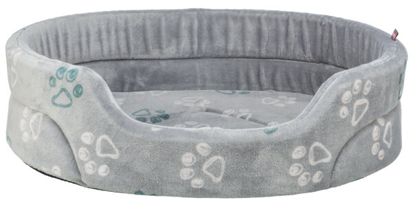 Trixie Bett Jimmy Soft, Softplüsch, oval, 95 x 85cm, hellgrau