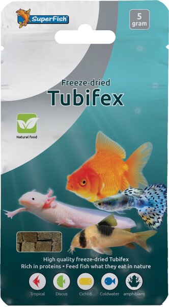 Superfish gefriergetrocknete Tubifex 5 Gramm