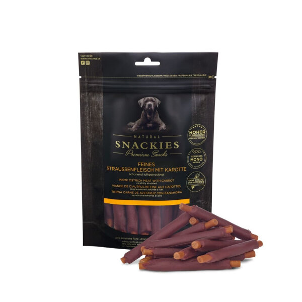 SNACKIES Feines Straussenfleisch mit Karotte 150g