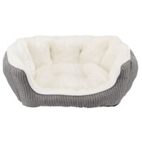 Bett Davin, oval, 60x45cm, grau/creme