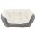 Bett Davin, oval, 60x45cm, grau/creme