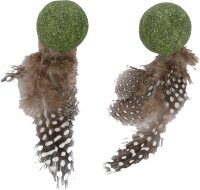 Flamingo Katti Katzenminzeball mit Federn grün 9,5 x...