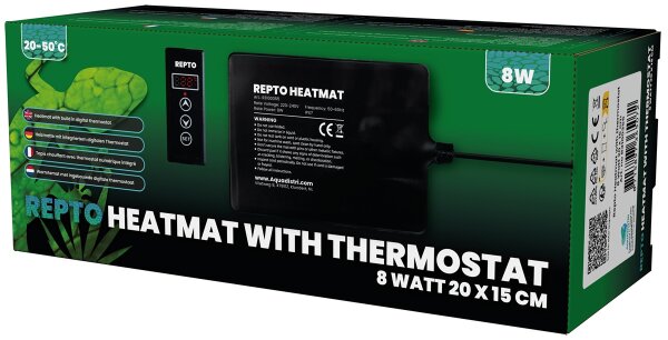 REPTO Heizmatte mit Thermostat 8 Watt (20x15cm)