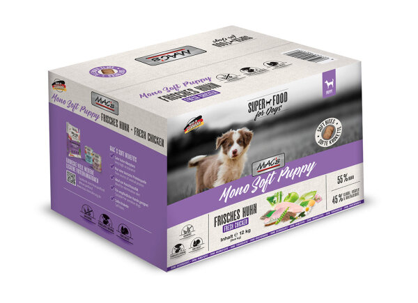 MACs Dog Mono Soft Puppy Frisches Huhn 12kg