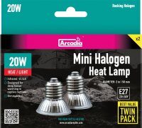 Arcadia Halogen Mini Basking Spot 20 Watt Twin Pack (2...