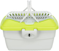 Trixie Transportbox Mini- Capri, XXS, 40x22x30 cm, hellgrau/grün