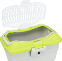 Trixie Transportbox Mini- Capri, XXS, 40x22x30 cm, hellgrau/grün
