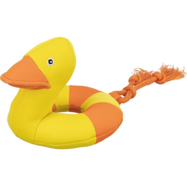 Trixie Aqua Toy Ente am Seil, Stoff, 20 cm/36 cm