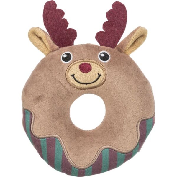 Xmas Elch Donut, Plüsch, 14cm, grau
