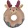 Xmas Elch Donut, Plüsch, 14cm, grau