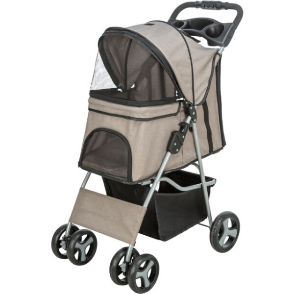 Buggy, 47 x 100 x 80cm,  4 Räder, bis zu 15kg, taupe