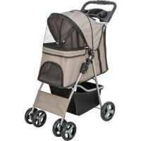 Buggy, 47 x 100 x 80cm,  4 Räder, bis zu 15kg, taupe
