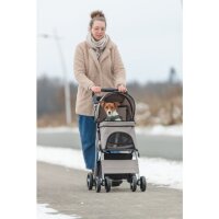 Buggy, 47 x 100 x 80cm,  4 Räder, bis zu 15kg, taupe