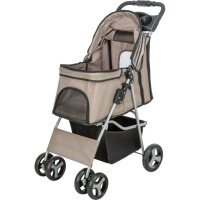 Buggy, 47 x 100 x 80cm,  4 Räder, bis zu 15kg, taupe