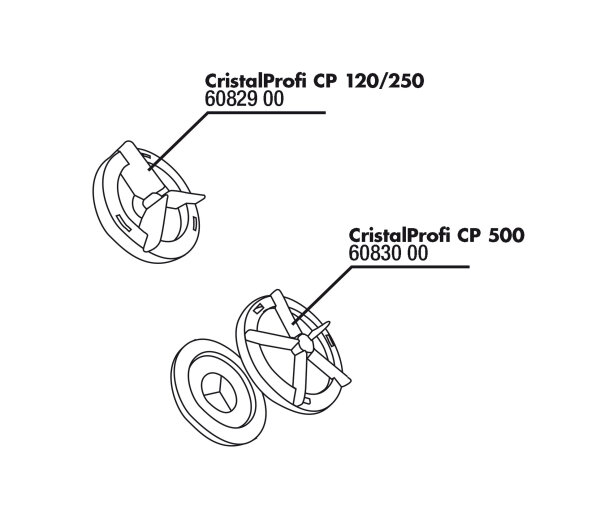 JBL CP 500 Abdeckung Rotor (2 Teile) + Dichtung