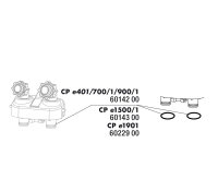 JBL CristalProfi e401/e701/901 Dichtung Schlauchanschlußblock (2x)