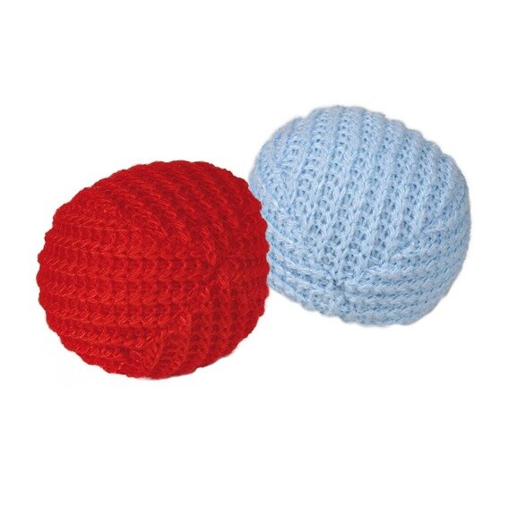 Trixie 2 Strickbälle für Katzen, diverse Farben, ø 4,5 cm