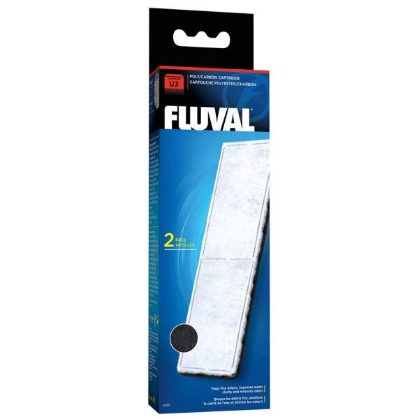 Fluval Filtereinsatz Poly/ Aktivkohle "U3" 2 Stück