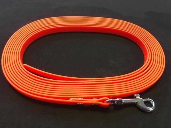 Mystique Schleppleine Biothane orange 5m x 16mm ohne Handschlaufe